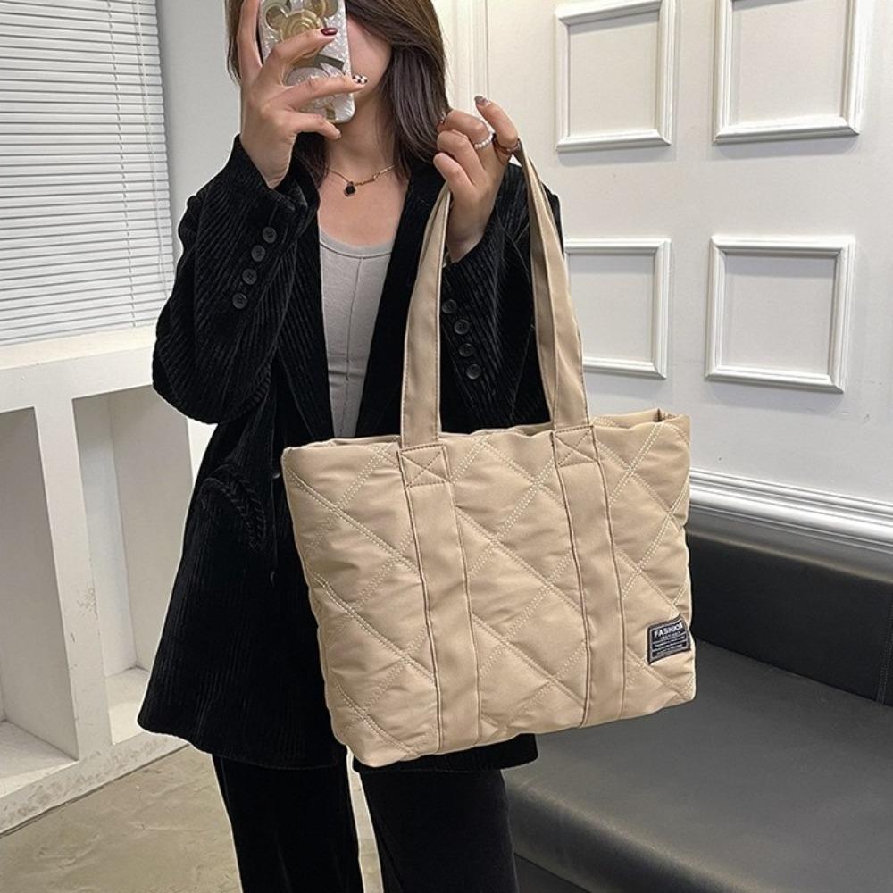 Korean Style Space Cotton Tote Bag Large Capacity Oxford Handbag Cute Shoulder Bag Lady