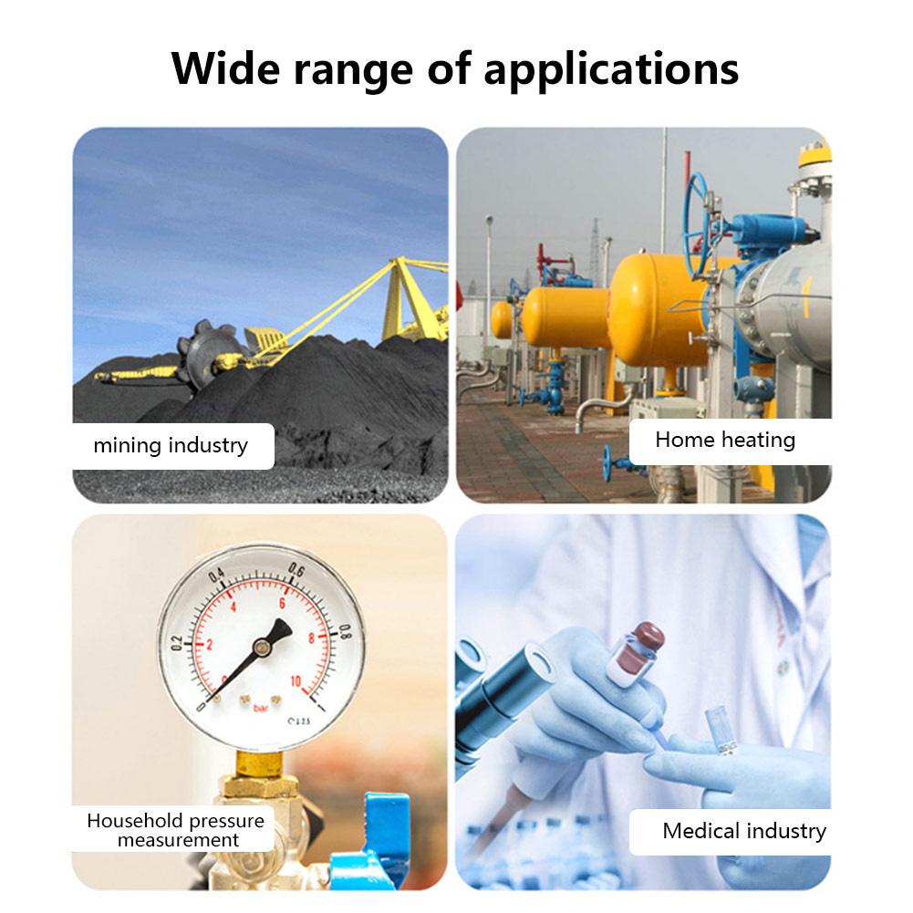 TS PGGZ60410bar 14BSP Y60 Radial Oil Filled Vacuum Pressure Gauge Manometer