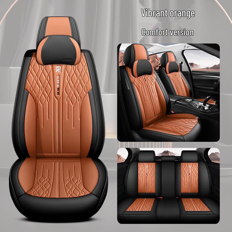 Universal Full Coverage Car Seat Cover - Breathable, Wear-Resistant, Perforated, High-End Cushion for All Seasons