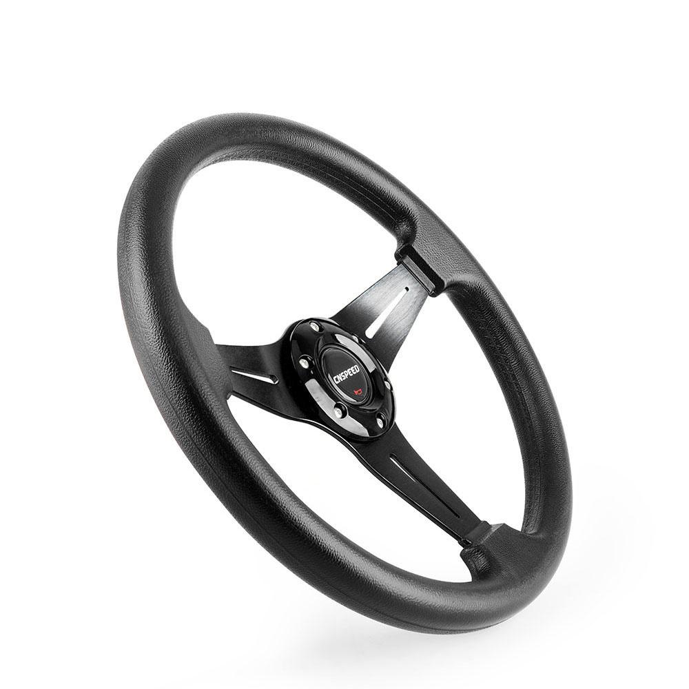 Universal Racing PU Leather Steering Wheel 350mm 14inch Aluminum Alloy Auto Sport Drifting Steering Wheels Deep Dish Corn Style