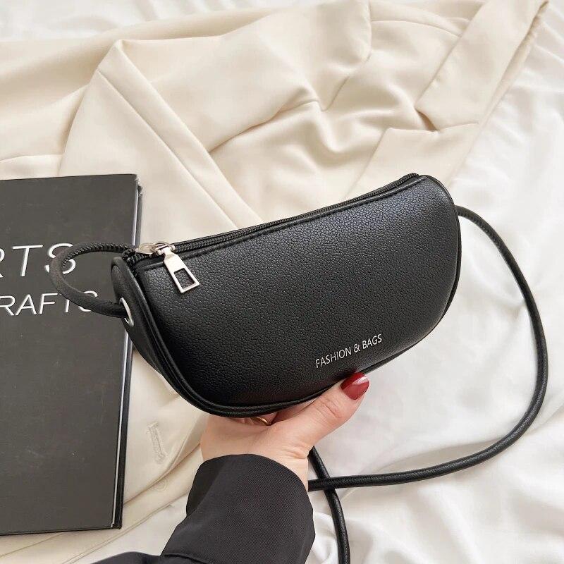 

PU однотонная одноплечевая женская сумка модная мини-сумка подмышкой простая сумка через плечо