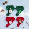 Red Green Dog Knitted Scarf Warm Pet Warm Scarf Decorative Pet Christmas Scarf  Winter Season