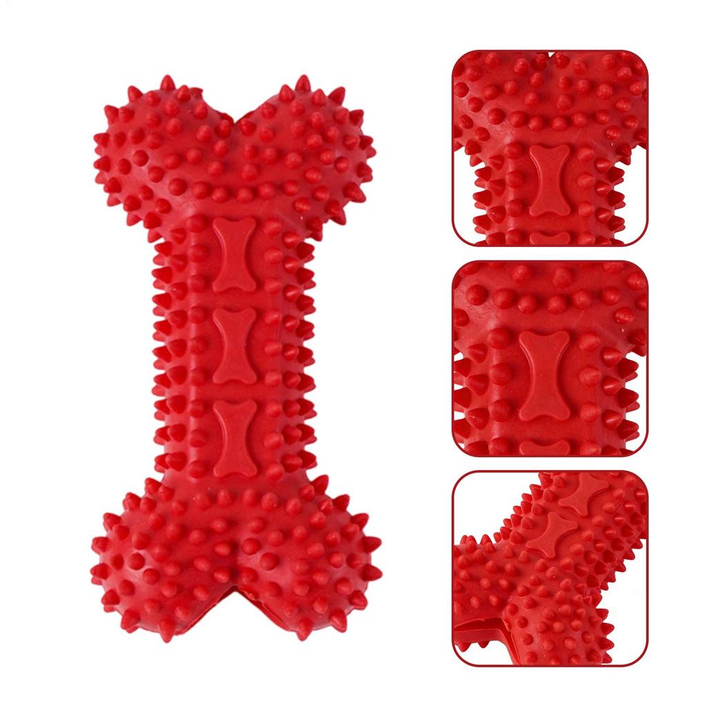 1PC Dog Chew Toys Bone Shaped Dog Chew Toys Teeth Cleaning Chew Toys Dog Rubber Toothbrush Stick Chew Toys For Training Toys