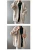 2023 Women's Solid Color Knitted Cardigan: Korean Style Loose, Fashionable, Lazy Fit for Spring & Autumn