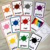 12PCS New Kids Montessori Toys English Learning Word Cards Color Flash Cards Children Colors Cognition Memory Education Toy 2026