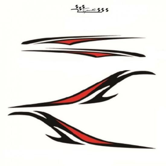 Long Racing Stripes Graphics Sticker Vinyl Decal Car Side Body Decor 2Pcs/Set