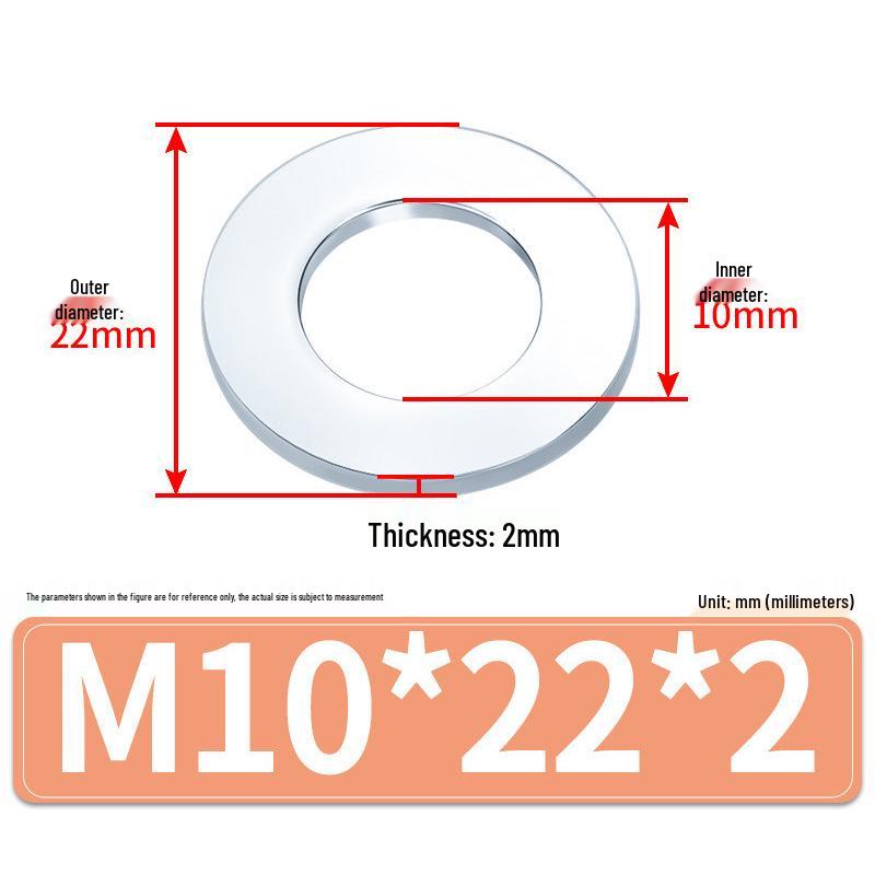 Extra Large Galvanized Metal Flat Washers - Sizes M1.6 to M14