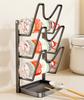 Kitchen Pot Lid Rack with Drainage Tray, Multi-functional Countertop Cutting Board Storage Rack, Space-Saving Easy To Clean