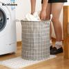 Puntos Foldable Waterproof Clothes Basket Large Capacity with Handle Square Laundry Storage Bag
