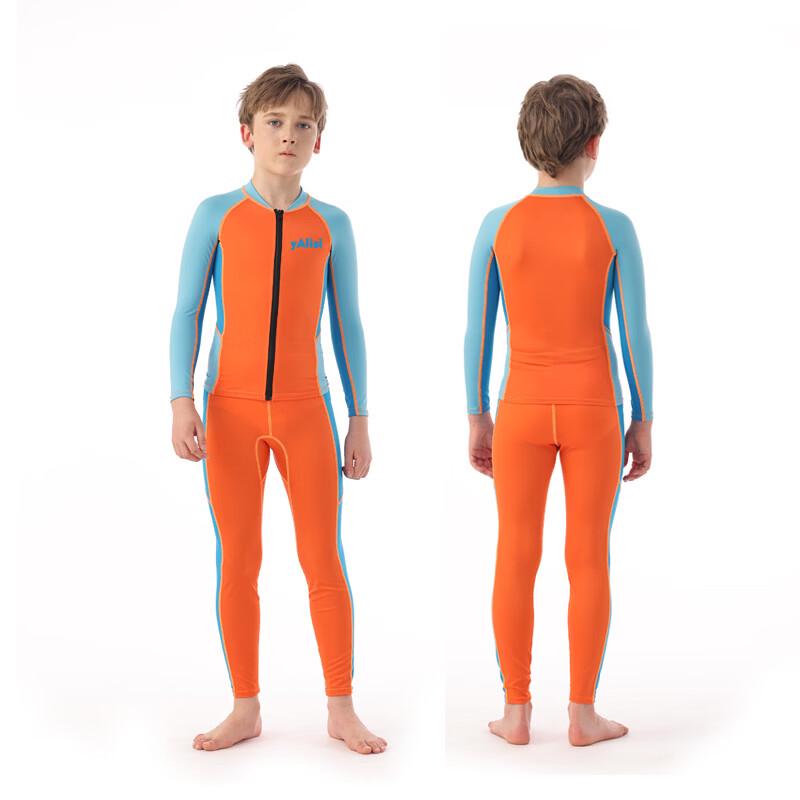Junshi Kids Long-Sleeve Two-Piece Swimsuit