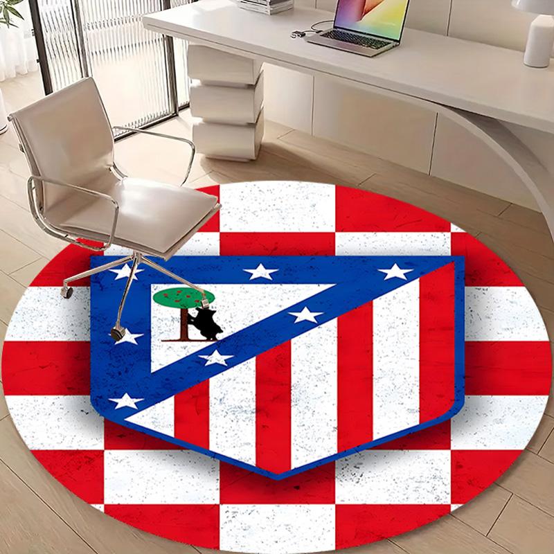 1 pezzo Squadra di Calcio (74) Tappeto Rotondo Stampato per Camera da Letto Soggiorno Decorazione per la Casa Tappeti Tappetino Tappetino Antiscivolo Tappeto per Comodino