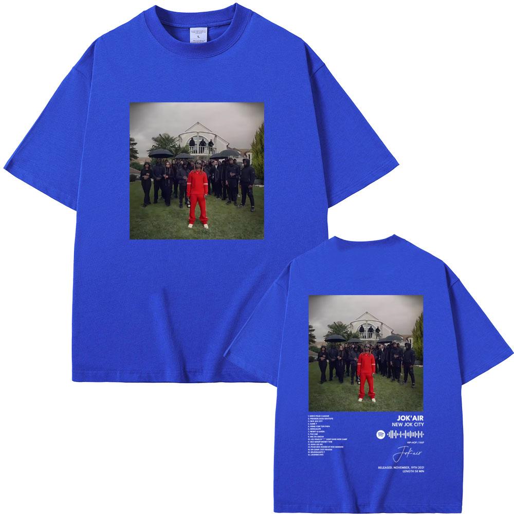 Rapper Jokair New Jok City Album Merch Tshirt Unisex Women Hip Hop Oversized T Shirt Male Fashion Hot Sale Short Sleeve Streetwear