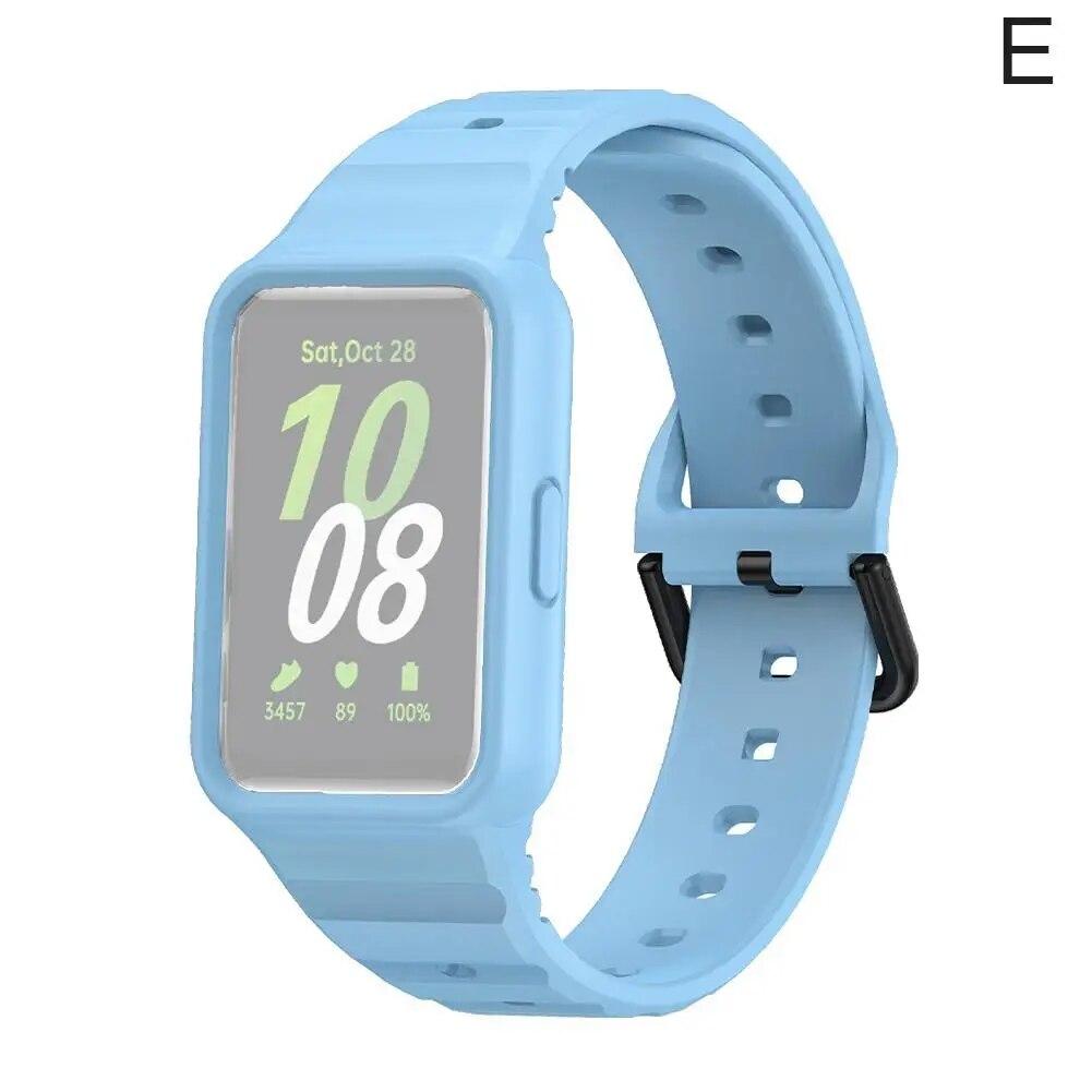 

Силиконовый ремешок для Samsung Galaxy Fit 3 Смарт-часы Браслет Замена ремешков для часов Силиконовый ремешок Fit3 Чехол Аксессуары Ремень For Samasung Fit3 синий