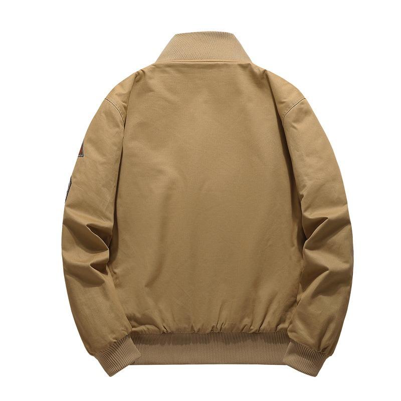 Winter jacket men's cotton fleece thickened casual jacket men's MA-1 tooling flight suit top