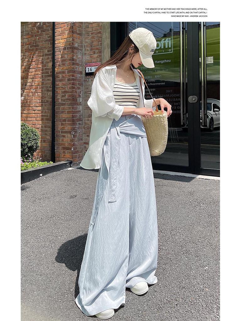 High-Waisted Urban Style Slim Fit Women's Butt Curtain Skirt
