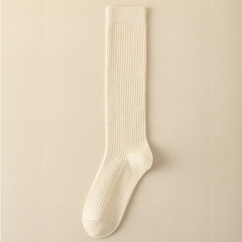 Women's Over-the-Knee Wool Socks with Velvet Lining: Thick, Warm, and Slimming for Fall and Winter