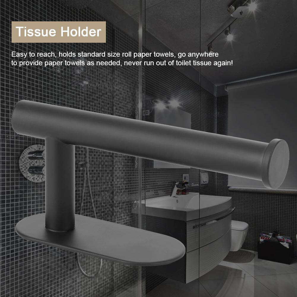 Stainless Steel Punch Free Bathroom Roll Holder Paper Rack Tissue Holder Organizer