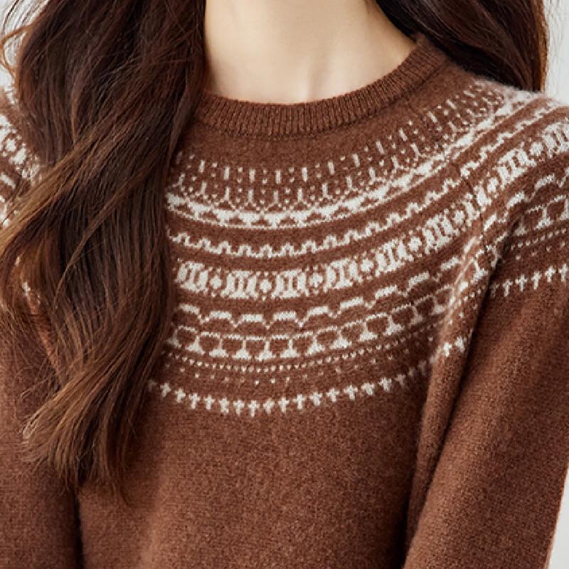 Srcr Women's Fair Isle 100% Cashmere Sweater