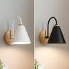 Lampada da parete nordica per camera da letto, comodino, soggiorno, illuminazione, lampada da interno, decorazione in legno retrò