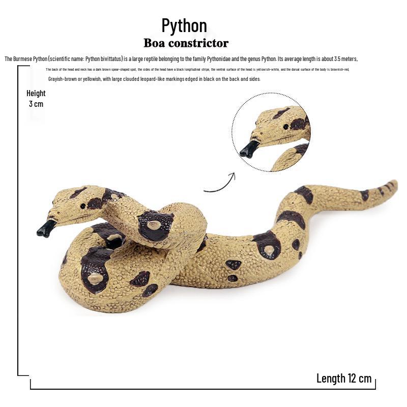 Large Snake Simulation Model - Giant Python & Cobra Children's Toy Ornament