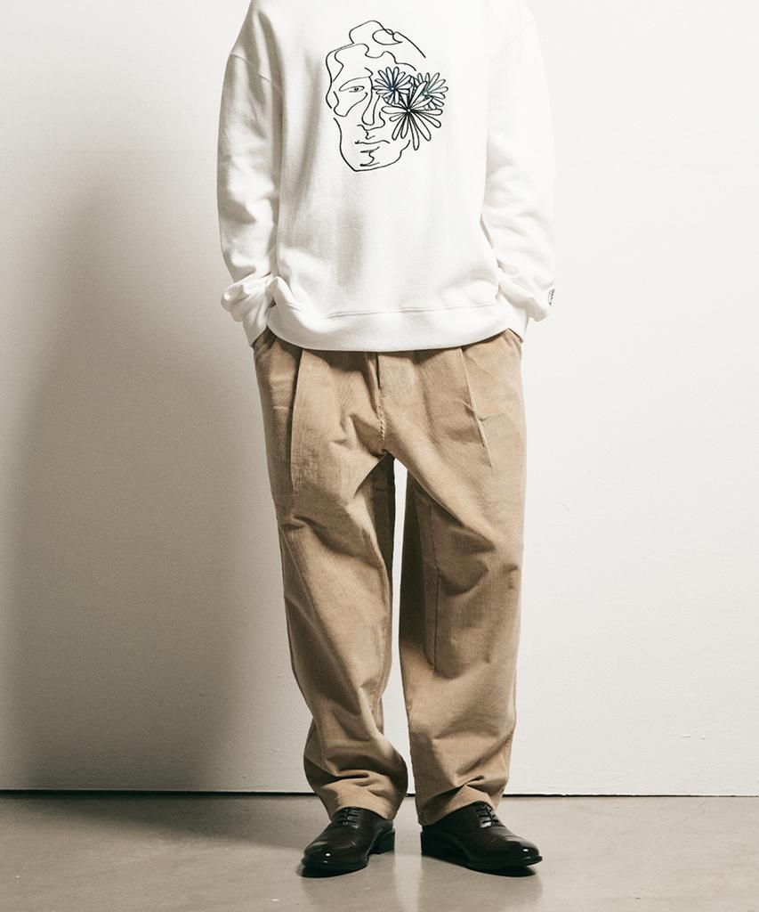 FFEFF STUDIO Corduroy Wide Elastic Pants (Beige)