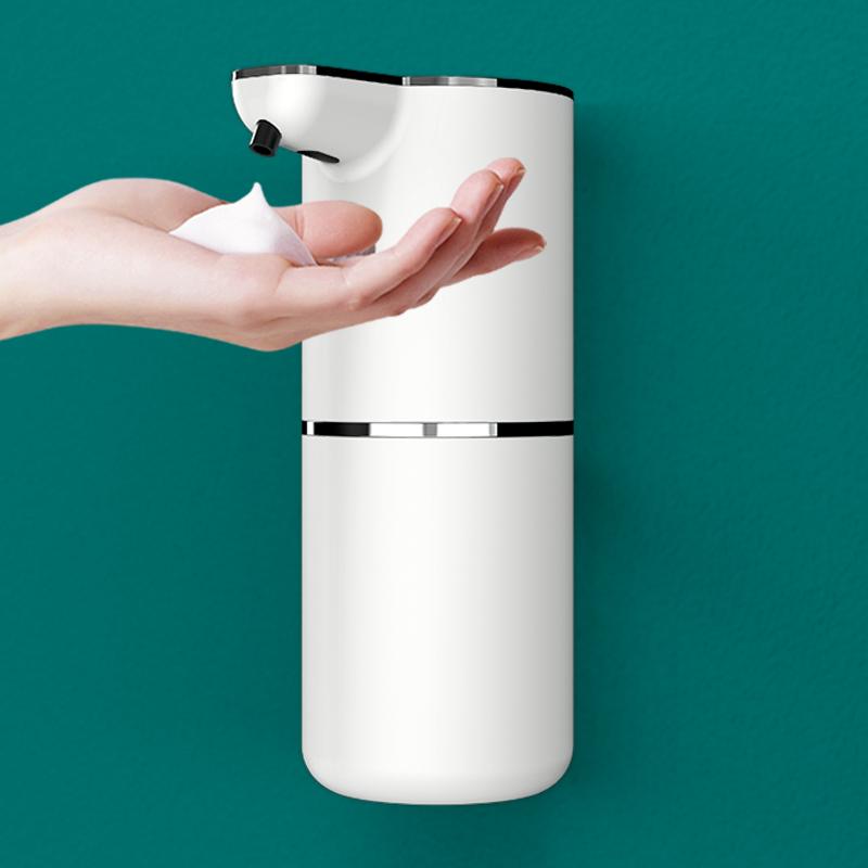 360ml Standing Rechargeable Hand Soap Dispenser Touch-Free Automatic Foam Soap Dispensers for Bathroom Kitchen (as the picture,Color box&USB)