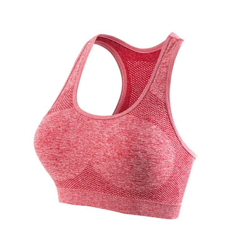 Women's Quick-Dry Polka Dot Sports Bra with Chest Pads, Shockproof, Moisture-Wicking Fitness Top