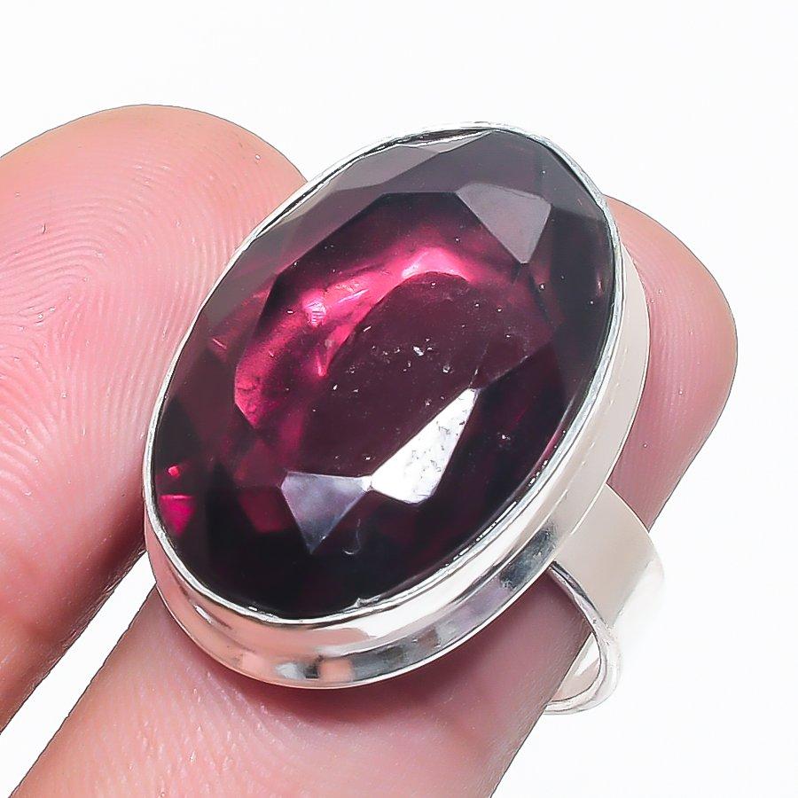 Amethyst Gemstone 925 Sterling Silver Jewelry Ring Size 8