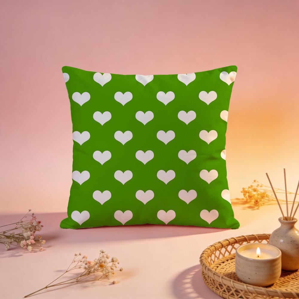 Bold Heart Allover Print Cushion Cover Comfortable Durable Pillow Cover MultiScene for Home Office Car Sofa