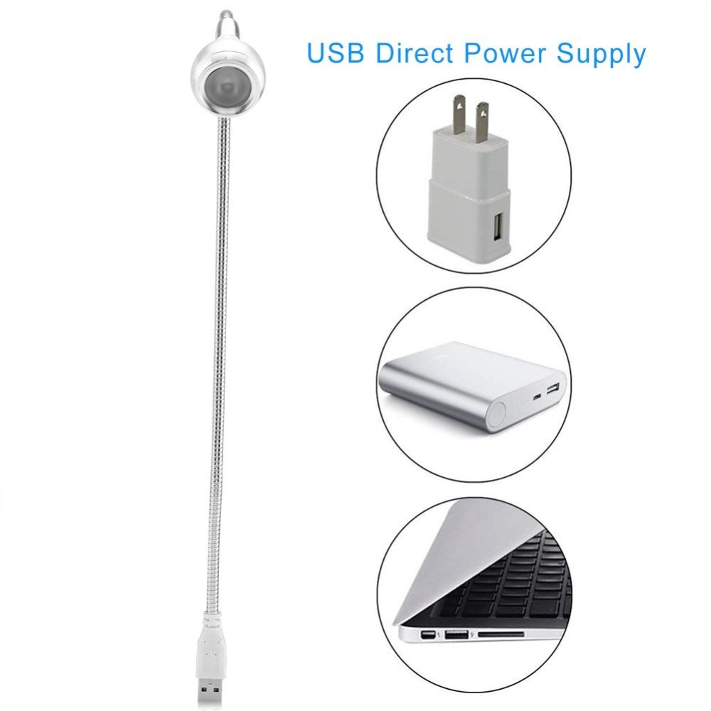 5V Desk Lamp Flexible Gooseneck Reading Light Portable USB Lamp  Bedroom