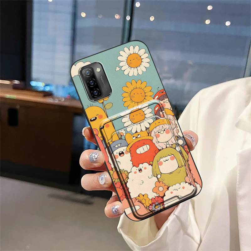Shockproof Dirt-resistant Phone Case For Ulefone Note12P Soft case Cartoon Card slot Fashion Design Silicone TPU Cover