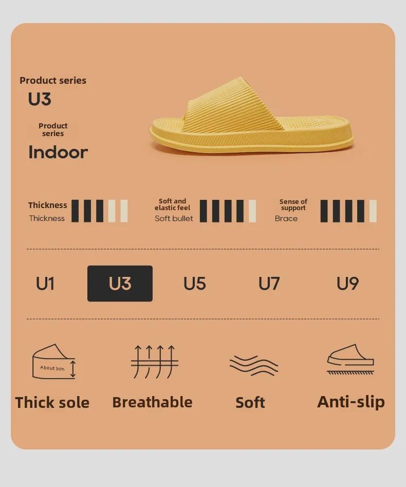 Youtiao Geräuschlose EVA-Hausschuhe für Paare - Sommer-Zuhause-Badezimmer-Schuhwerk