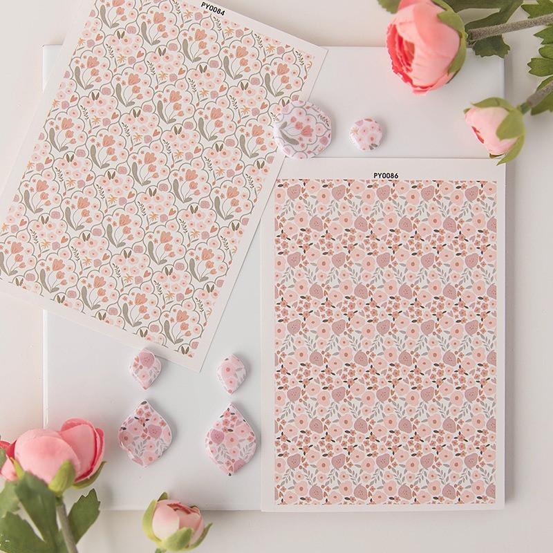 Early Spring Soft Ceramic Earrings Water Transfer Paper Flower Bird Pattern Clay Special Water Soluble Sticker DIY Handmade Tool