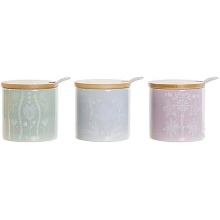 Sucrier - DKD HOME DECOR - Multicolore - Dolomite - Bambou - 7,5 Cm