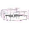 VidaXL Bed Frame with Headboard 200x200 Cm Solid Pine Wood, Bed, Bedroom Furniture, Wooden Bed, Bed 3306627
