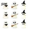 Halloween Party Accents Luminous Mini Ghost Figurines Glow in The Dark Cute PVC Statues Miniature Statue for Micro Landscape Tiered Tray Table