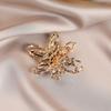 A Light Luxury and High-end Diamond-encrusted Floral Brooch, A Women's Niche Design Accessory Pin for A Suit Jacket