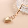European and American casual temperament single-layer aluminum chain OT buckle big love peach heart alloy pendant waist chain women's versatile