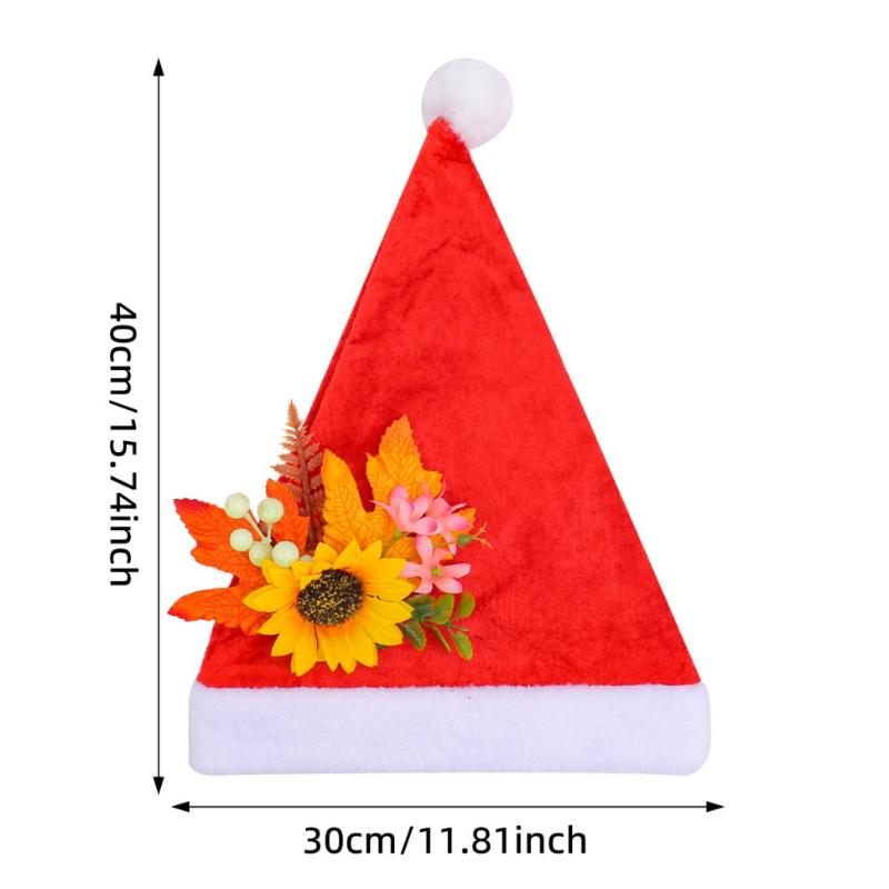 Red Santa Hat Christmas Ornaments Santa Claus Party Hat Warm And Comfortable Adult Christmas Hat Bulk