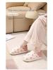 Women's Non-Slip Breathable Postpartum Home Slippers with Thick Sole - Comfortable, Warm, Heel-Covering Shoes for Autumn and Winter