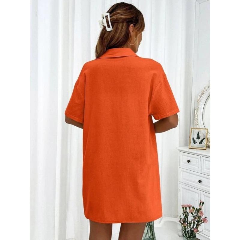 Damenmode Casual Sommer Frühling Einfarbig Druck Kurzarm POLO Kragen Blusen & Hemden Hosen Hosen Anzüge