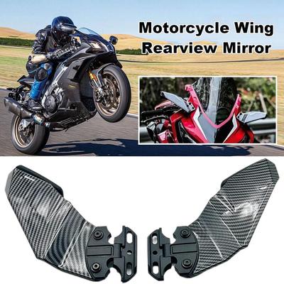 For HONDA CBR650R CB1000RR CBR600RR CBR250R CBR600F4 Motorcycle Side Wing Kit Spoiler Fairing Rear View Mirror Fixed Wing Kit