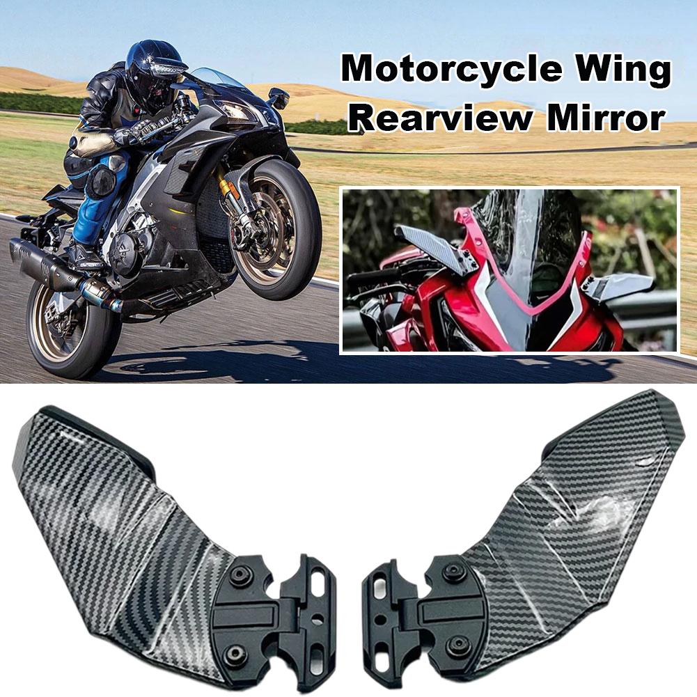 For HONDA CBR650R CB1000RR CBR600RR CBR250R CBR600F4 Motorcycle Side Wing Kit Spoiler Fairing Rear View Mirror Fixed Wing Kit