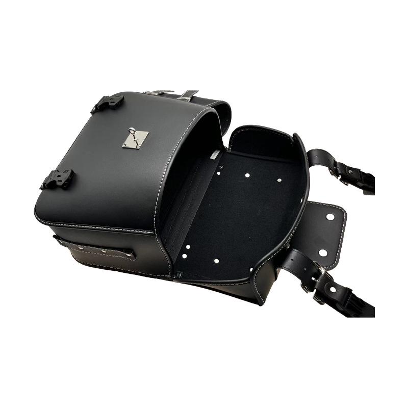 Retro PU Leather Anti-theft Motorcycle Saddlebag - Waterproof