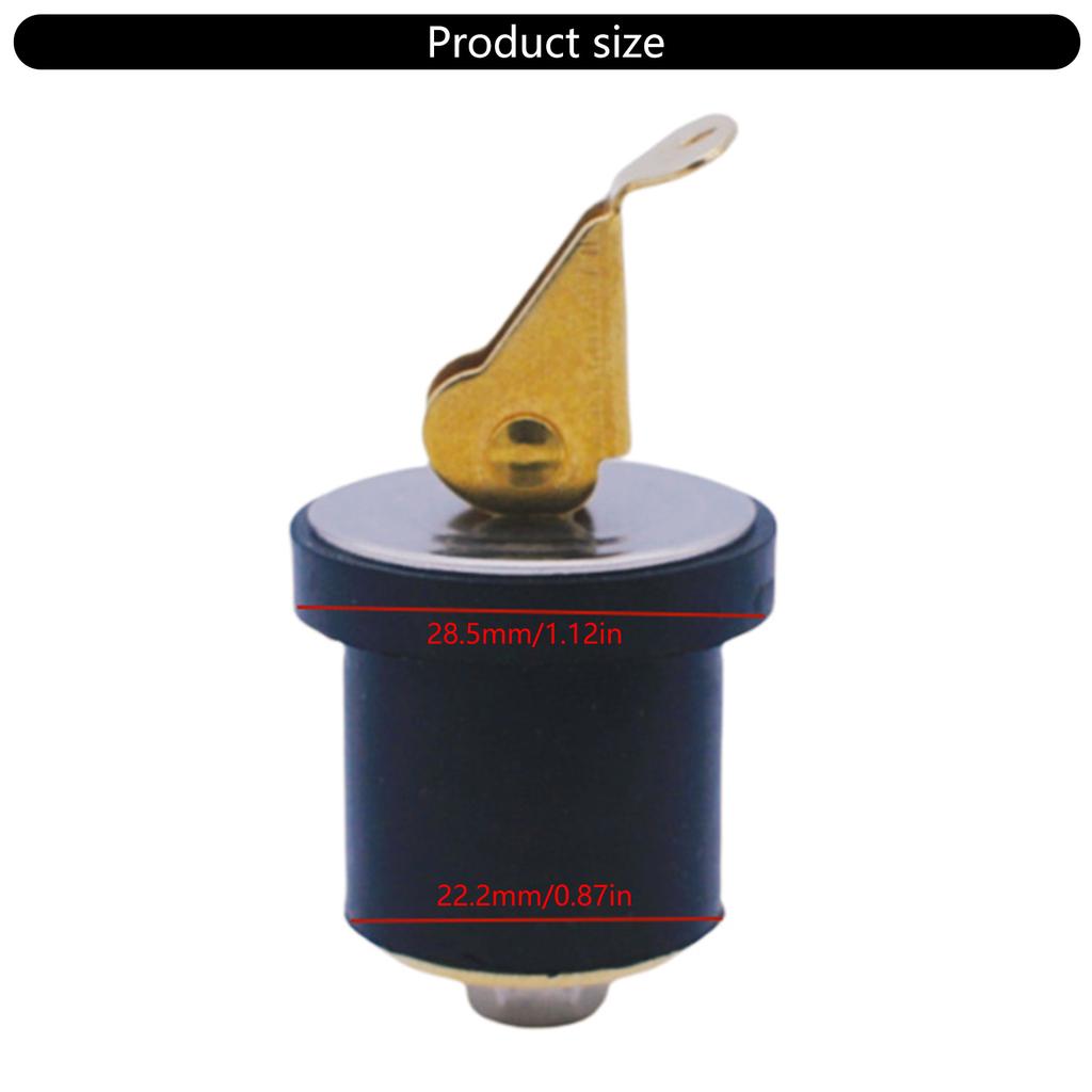 Multipurpose Compression Screw Tight Drain Plug Sealing Stoppers For Watercrafts Boat Yacht Maintenance 7/8Inch Diameter