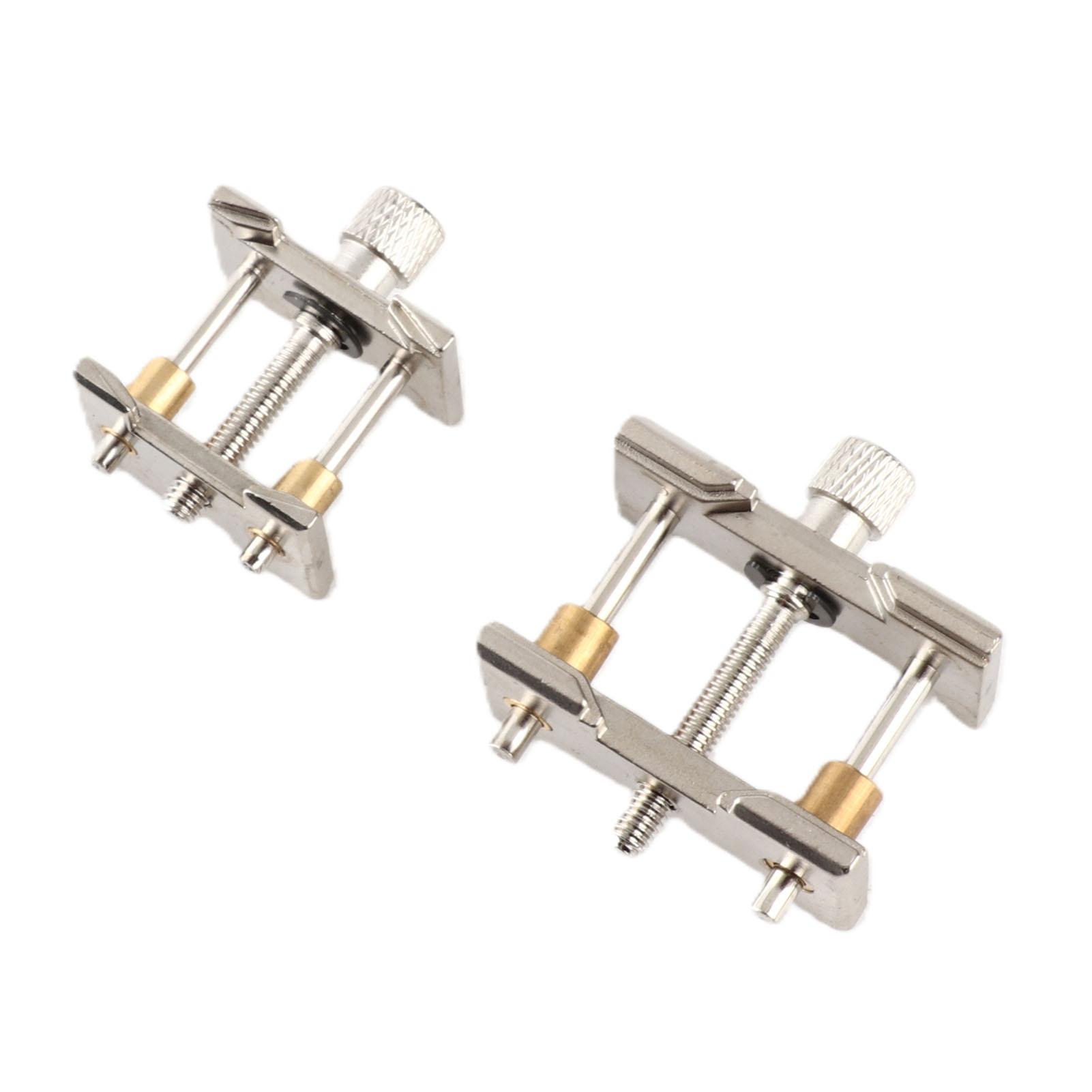 2 stuks   Uurwerkhouder Klem Horloge Reparat  Gereedschap voor Horlogemakers white