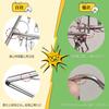 HOSUR Stainless Steel Folding Clothes Pinch 52 Pinch Clothes Drying Clothes Gift 10 Spare Clothes Pinch Silver Hanger, Hanger, Multi-Function Storage,