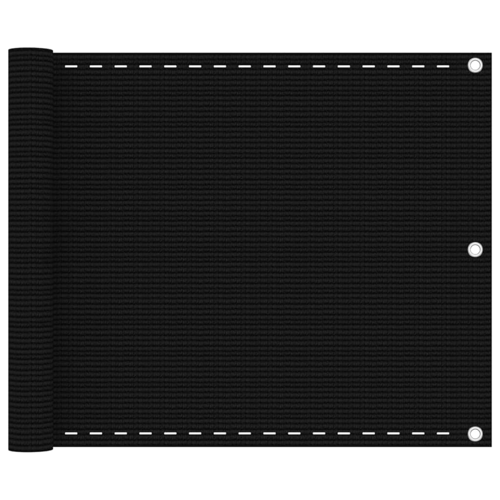 Vidaxl Parawan Balkonowy, Czarny, 75X500 Cm, Hdpe