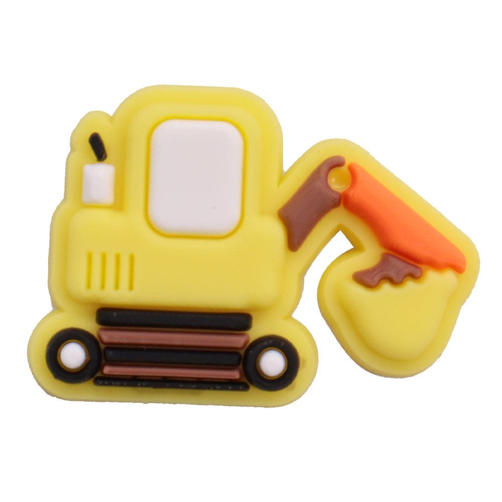 1Pcs PVC Mix Construction Vehicle Excavator Boys Buckle Clog Cool Children Cranes Car Shoe Charms Accessories Shoe Charm
