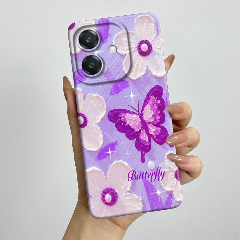 For OPPO A3 4G Phone Case A40 A40m CPH2669 CPH3669 Soft Silicone Sweet Painted Funda Coque Cartoon Printed Protective Back Cover